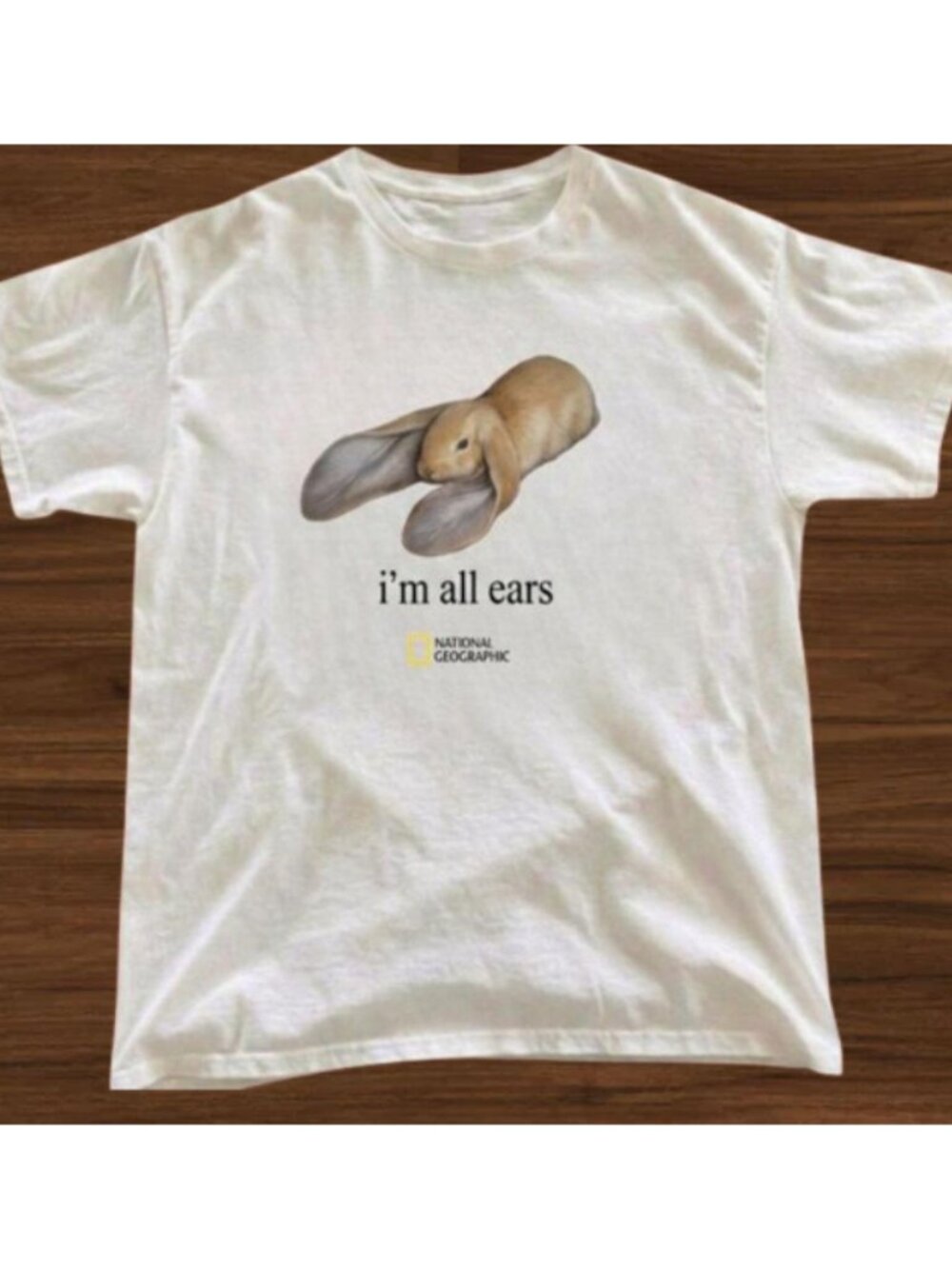 National Geographic Bunny Graphic T-Shirt White